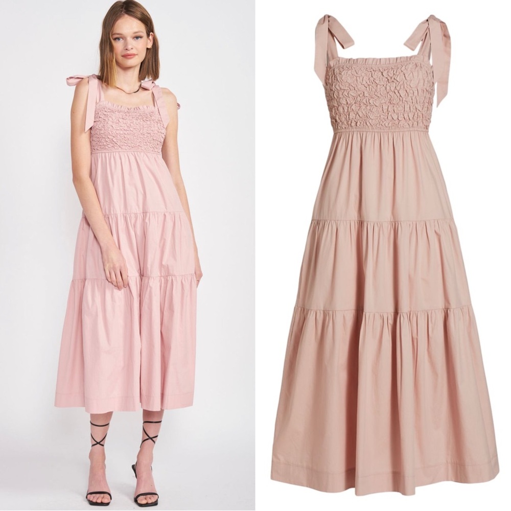 En Saison Matisse Midi Dress in Pink Size 2X